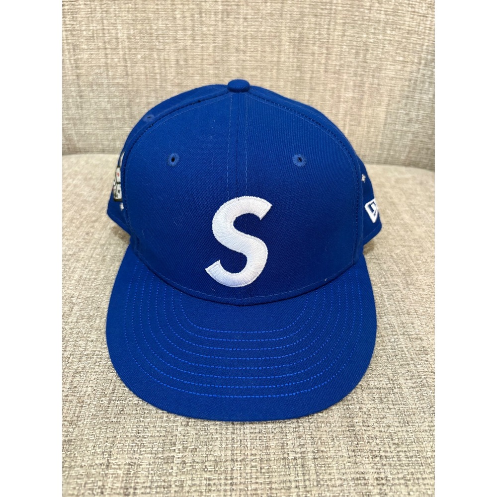 Supreme Mascots S Logo New Era 59FIFTY Fitted Hat Blue 7 3/8 SS26